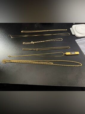 Gold-Tone Women's Necklace Set - Elegant Layered Chains